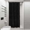 Siiluminisoy Small Stall Boho Shower Curtain Black Tassel Woven Fabric