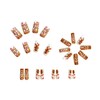 24 Pcs Christmas Press on Nails Short Square Fake Nails