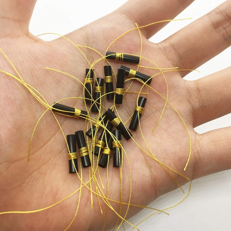 YOTO 80pcs Fishing Bobber Float Stops, Yellow