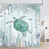 Sea Turtle Shower Curtain - Nautical Beach Underwater Decorative Shower
