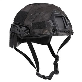 TUMHUTS Tactical Helmet with Helmet Cover, Airsoft Helmet with Front NVG Mount and Side Rail Ideal for Kids Youths Adults, Tactical Paintball Airsoft Fast Helmet for Cosplay Outdoor Activities