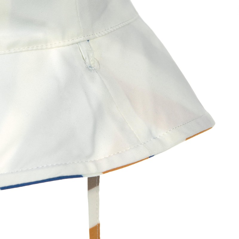 LÄSSIG Unisex Children's Sun Hat, Waves blue/nature