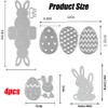 FaJoek Set of 4 Easter Cutting Dies Metal Cutting Dies