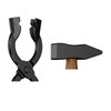 Blacksmith Tongs Set, 17 Inch Carbon Steel Forging Tongs, 2-Piece