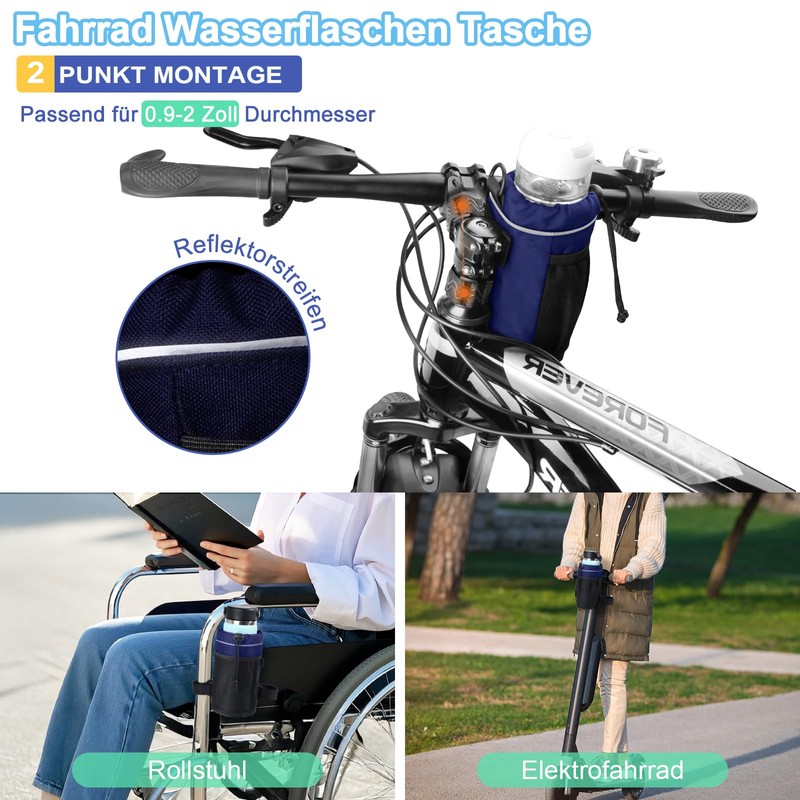 Desing Wish 12-24oz Drink Holder Bottle Holder Bicycle Without Screws
