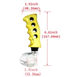 Abfer Heavy Steering Knob Unique Grip Rotation Helper Car Control Wheel Assist Spinner Ball for Auto Manual Car One Hand Rotation Assist Grip Car Accessories Interior (Gold)