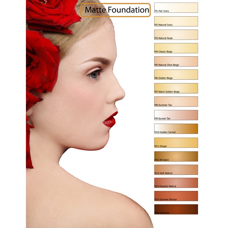 Airbrush Makeup Foundation Matte Finish M14 Toasted Walnut Water-based Makeup