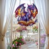 Dragon Dreamcatcher Suncatcher - Stained Glass Effect Window Hanging -