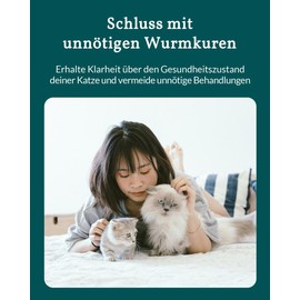 vetevo Basic Cat Worm Test, Precise Cat Worm Test for Roundworms, Hookworms, Whipworms & Coccidia, Result in 12 Hours, For All Cats