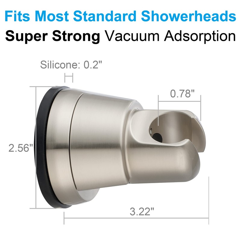 Hibbent Vacuum Suction Cup Shower Head Holder, Removable Shower Head