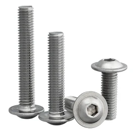 Rounded Head Screw with Flange and Hexagon Socket (ISK) According to Standard: ISO 7380-2, Stainless Steel A2 V2A Full Thread Flange Screw Flat Head Screw Lens Screw (Pack of 10, M8 x 65 mm)