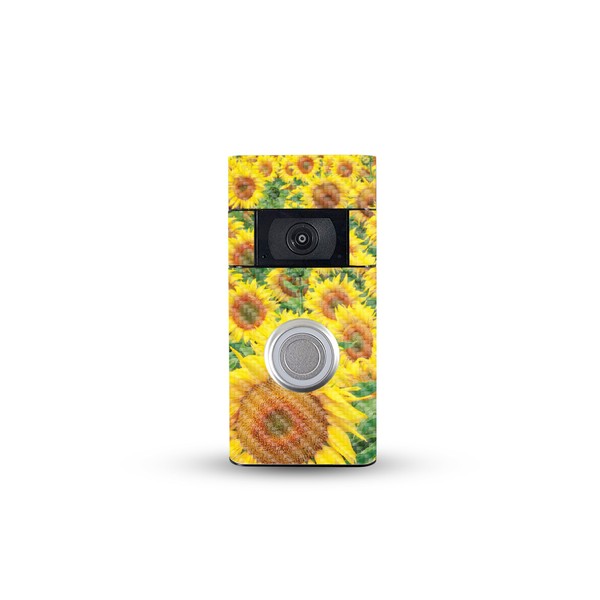 MightySkins Carbon Fiber Skin Compatible with Ring Video Doorbell (2nd