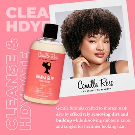 Camille Rose Guava Slip Detangling Shampoo, with Guava, Kakadu Plum and Avocado Oil to Detangle, Cleanse and Hydrate, for All Hair Textures, 12 fl oz