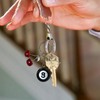 spansee 8 Ball keychain, Red Cherry Keychain, Eight Ball Keychain
