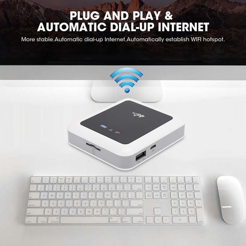 Wireless WiFi Router Mini Portable Router Universal NonSIMCard White 4g