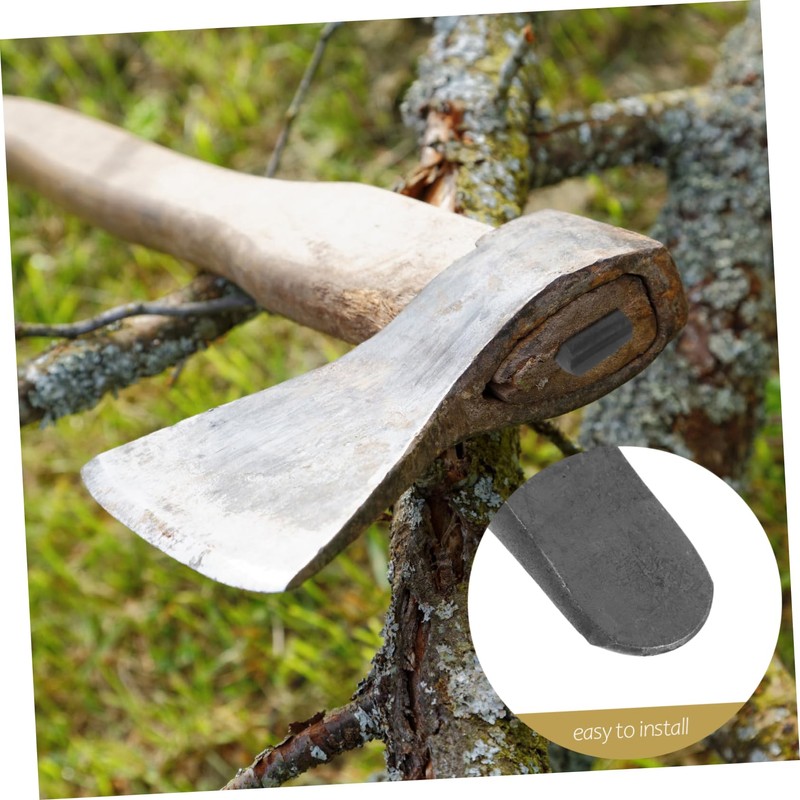 KONTONTY Sturdy Iron Axe Wedge Camping Axe Handle Knobs Fixing