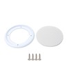 White Round Grills Cover Metal Mesh Speaker Replacement for 4