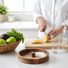 Wellrun Cocktail Rimmer Box for Margaritas,Wooden Drink Garnish Tray,Round Bar