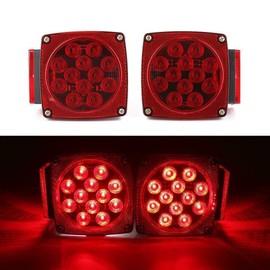 NGHTMRE New LED Submersible Trailer Tail Light Kit, 12V LED Utility Trailer Lights DOT Approval, Fully Submersible License Lights Kit