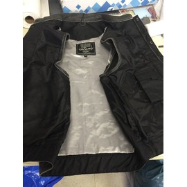 Milwaukee Leather Men's Distressed Grey Motorcycle SOA Style Leather Vest W/Gun Pockets (Large)