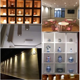 Mini LED Headlight, 9 Pieces, 12 V, 1 W Recessed Ceiling Light for Kitchen, Stairs, Cupboard, Hallway, DIY Lighting, Warm White, Cool White Showcases, Light Cabinet, Small Downlight, IP65 Black Shell