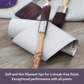 Axus Decor Silk Cutter Ultra (Mink Series) Paint Brush Filaments, Birchwood Handle - Ideal For Walls, Ceilings & Skirting, Anti-Rust Stainless Steel, Next Generation Brush - 1"/25mm