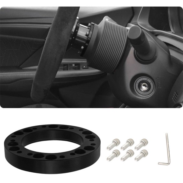 Middrivr Steering Wheel Adapter Spacer, Aluminum Alloy Steering Wheel Hub