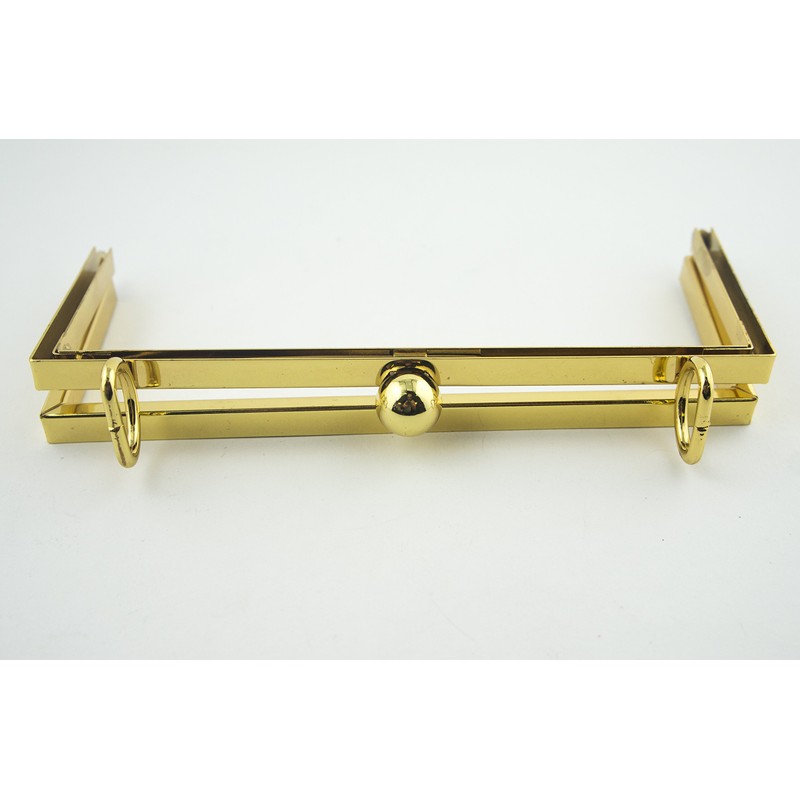 Basic Hand® Elegant Chunky Gold Square Clip Frame Wallet Shoulder
