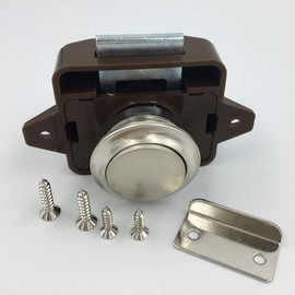 Button Door Key Pad Lock Push Button Catch Caravan Motorhome Door Lock Latch Lock Catch Knob Drawer Cupboard Cabinet Door Furniture Handle - 1PC