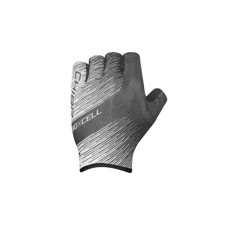 Chiba BioXCell Tan Through Cycling Gloves Short White/Black 2025: Size: