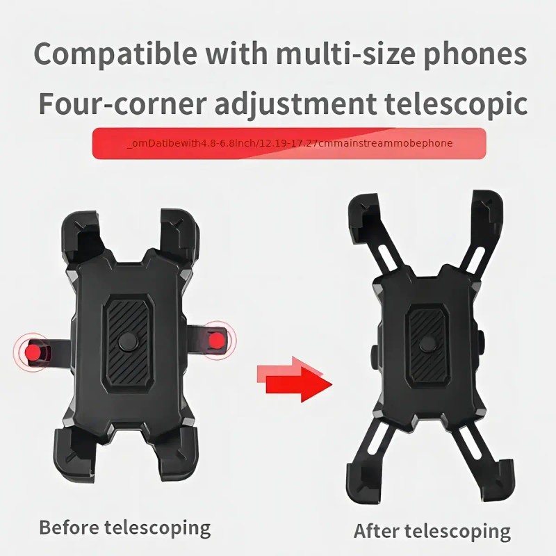 Soporte Para Celular Moto Bicicleta Savefree Fijación Segura Negro