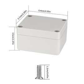 6 Pcs Waterproof Junction Box, IP65 Outdoor Cable Connectors, Electrical External Wire Cable Junction Box, Electrical Box Cable Box for Cable Connection (grey-white, 63x58x35mm)
