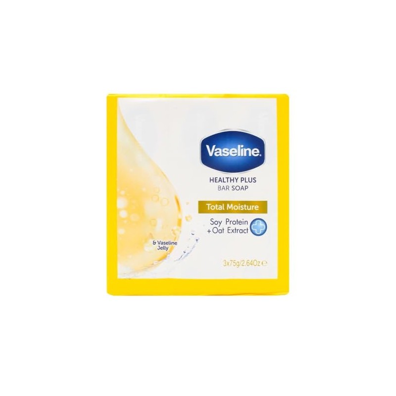 Vaseline Healthy Plus Bar Soap Total Moisture - 3 x