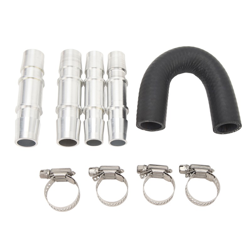 Engine Heater Core Bypass Kit 5/8in 3/4in Hose Fitting Aluminum