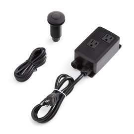 Dual Outlet Sinktop Air Switch, Matte Black