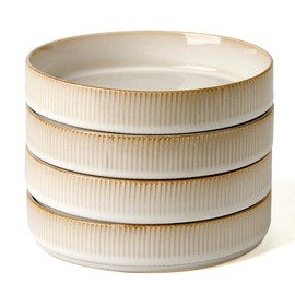 Famiware Star 8.25'' Stoneware Large Pasta Bowl (Set of 4) - Color: Cappuccino White