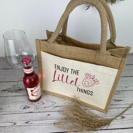 mamir home Jute Bag Enjoy The Lillet Things | Gift Bag JGA Stag Night | Small Gift Bag Girlfriend Garden Party (Lillet), lillet