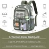 Lroiutian Clear Backpack for School Girls Boys Heavy Duty Transparent