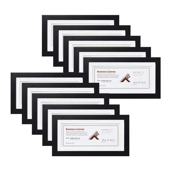 Golden State Art, 5x10 Wood Frame with Mat for 4x9