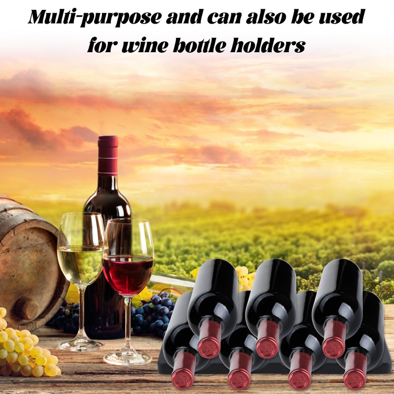 RISVOWO Pack of 2 Fridge Bottle Holder, Bottle Rack, Refrigerator,