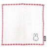 Marimo Craft Gauze Gingham Handkerchief, Red W9.8 x H9.8 inches