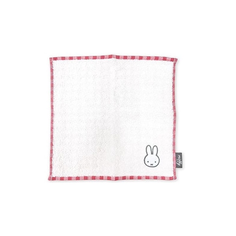 Marimo Craft Gauze Gingham Handkerchief, Red W9.8 x H9.8 inches
