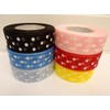2 metres x 25mm Polka dot Sheer Organza Ribbon Baby