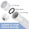 Oblectatio Low Profile Flexible Bathtub Shower Drain Pipe Kit -