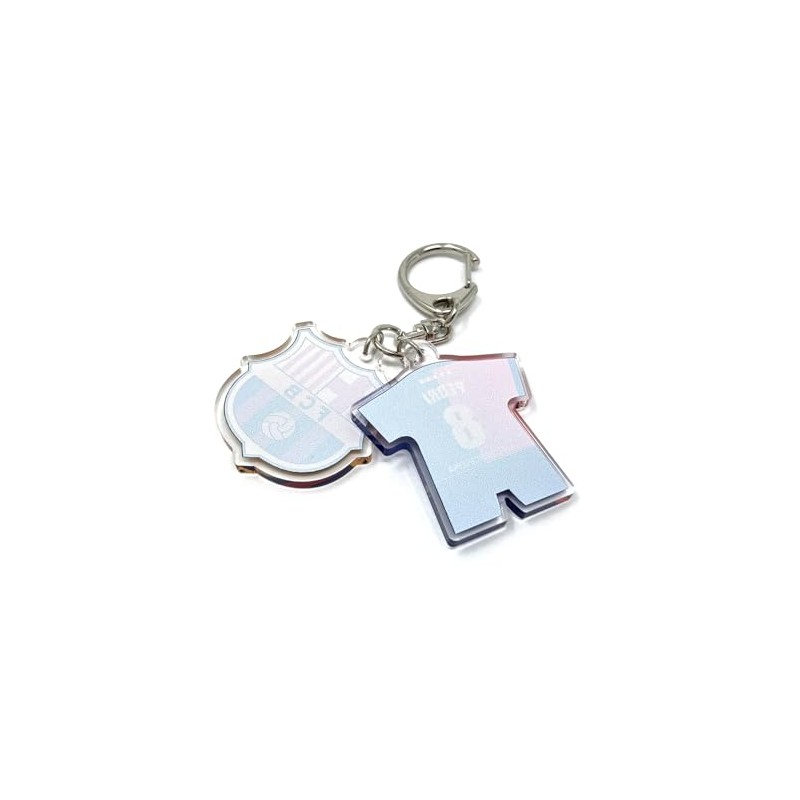 FC Barcelona Keychain Acrylic Double Row Charm #8 PEDRI NVY