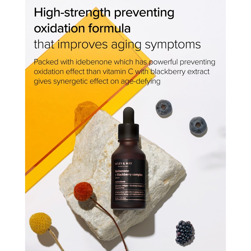 Mary&May Idebenone + Blackberry Antioxidant Serum 30 ml - Korean