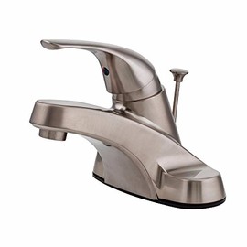 Pfister LG142800K Pfirst Series Single Control 4 Inch Centerset Bathroom Faucet in Brushed Nickel, Water-Efficient Model