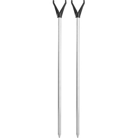 Set of 2 Rod Holders, Rod Stands, V-Rest with Line Groove, 75 cm, Aluminium Rust-Resistant, Durable, Pack of 2 Fishing Net Holder, Universal Use, Colour: Black, Size 75 cm, Pack of 2