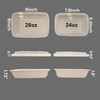 Golden Hub - 15/30/50 Sets Reusable White Rectangular 24/38oz Meal
