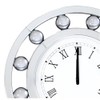 Acme Boffa Round Wall Clock with Circular Floating Crystal in